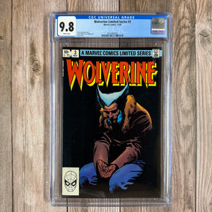 Wolverine Limited Series #3 CGC 9.8 WP ICONIC Cover art by Frank Miller and Joe Rubinstein (Cert 3002)