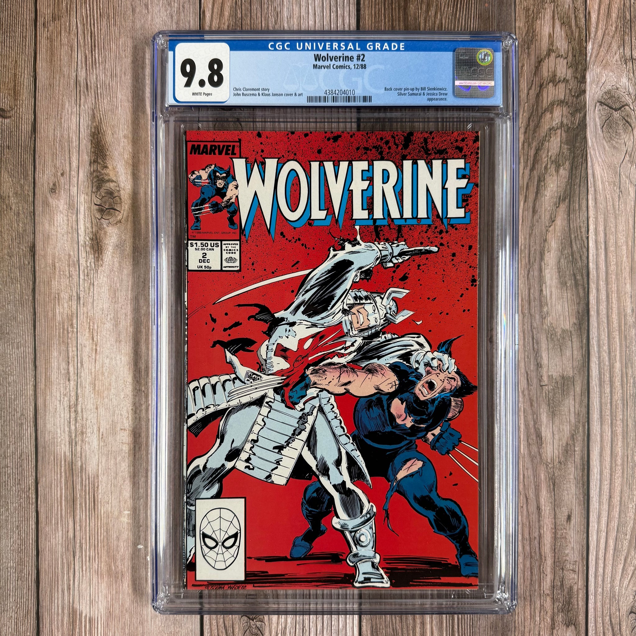 Wolverine #2 CGC 9.8 WP Debut of the Muramasa Blade, a magically