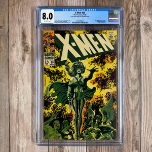 X-Men #50 CGC 8.0 2nd appearance Lorna Dane Polaris, Mesmero; Origin of Beast; 1st Classic X-Men Logo by Jim Steranko (Cert 8002) *