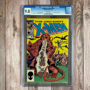 Uncanny X-Men #187 CGC 9.8 WP Cover art by John Romita Jr. (Cert 7023)