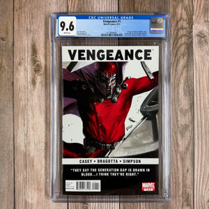 Vengeance #1 CGC 9.6 WP 1st Appearance of Ultimate Nullifier, Mako, Radioactive Kid, the new Black Knight and the new Miss America (America Chavez) LOW PRINT (Cert 8006)
