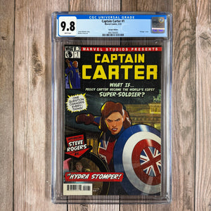 Captain Carter #1 CGC 9.8 WP 1:25 Variant Edition “Vintage” Cover 1st appearance of Captain Carter in comic books (Cert 6005)