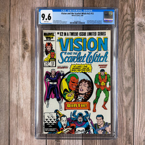 Vision and the Scarlet Witch #12 CGC 9.6 WP 1st Appearance of Billy Kaplan as Wiccan and Thomas Shepherd as Speed (Cert 3002)