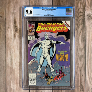 West Coast Avengers #45 CGC 9.6 WP 1st Appearance of White Vision Avengers #57 Cover Homage by John Byrne (Cert 5023)