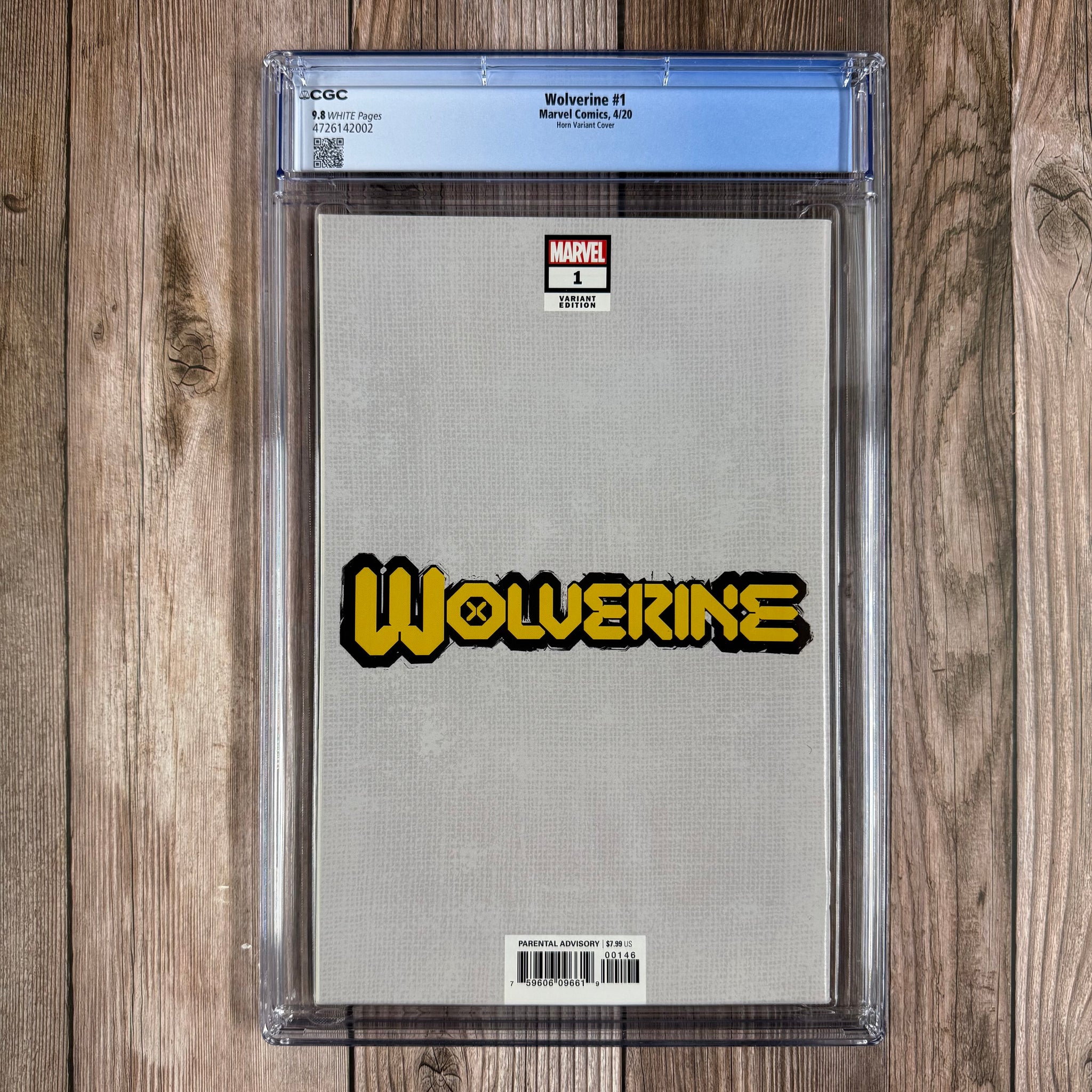 Wolverine #1 CGC 9.8 WP Greg Horn Variant Limited to 2000 copies