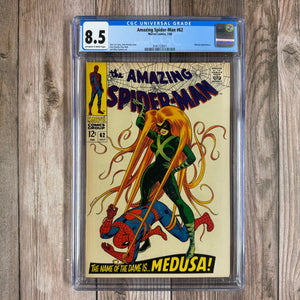Amazing Spider-Man #62 CGC 8.5 ICONIC Cover art by John Romita Sr. (Cert 3011)