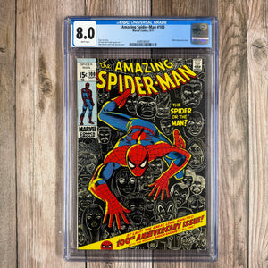 Amazing Spider-Man #100 CGC 8.0 WP ICONIC cover art by John Romita Sr., Milestone issue #100 (Cert 6003)