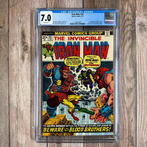 Iron Man #55 CGC 7.0 WP 1st Appearances of Thanos, Drax the Destroyer, Eros, Mentor, Kronos and the Blood Brothers (Cert 9002)