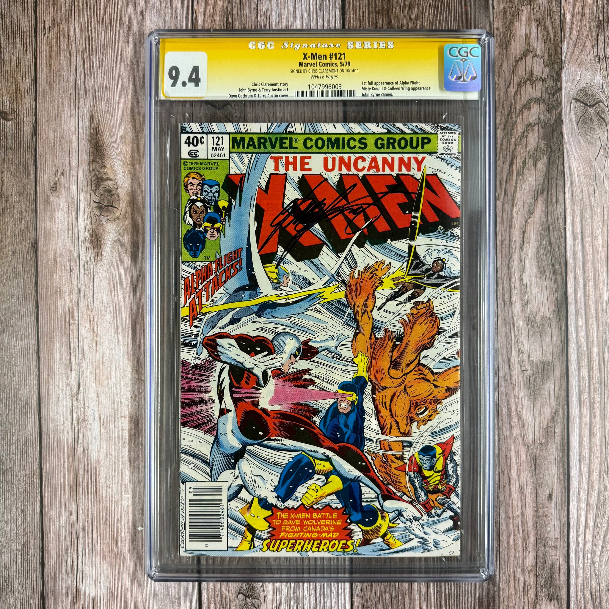 X-Men #121 CGC 9.4 WP SS Signed by Chris Claremont, 1st Full