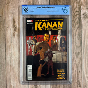 Star Wars: Kanan - The Last Padawan #1 CBCS 9.6 1:25 Variant cover art by Kilian Plunkett, 1st Appearance of Kanan Jarrus, 1st cameo appearance of  Sabine Wren, Ezra Bridger and Hera Syndulla (Cert 003)