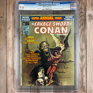Savage Sword of Conan Annual #1 CGC 9.8 Barry Windsor-Smith frontispiece (Cert 3015) *