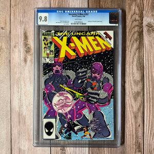 Uncanny X-Men #202 CGC 9.8 WP Cover Art by John Romita Jr. and Al Williamson (Cert 9026)