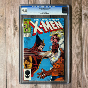 Uncanny X-Men #222 CGC 9.8 WP Classic battle of the X-Men versus the Marauders (Cert 6002)