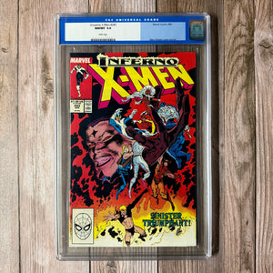 Uncanny X-Men #243 CGC 9.8 WP Old Label, X-Men vs Mister Sinister, Inferno Aftermath (Cert 6008)