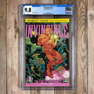 Invincible #142 CGC 9.8 WP Death of Rex Robot LOW PRINT (Cert 8001)