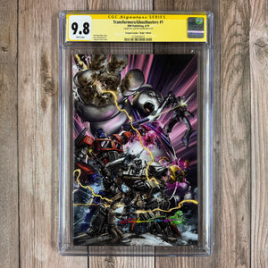 Transformers / Ghostbusters #1 CGC 9.8 WP SS Signed by Clayton Crain Virgin Variant Limited to 300 with COA232/300 (Cert 4013) *
