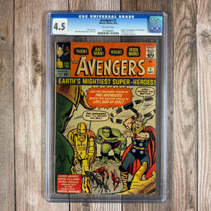 Avengers #1 CGC 4.5 1st Team Appearance and Origin of the Avengers (Cert 0001)