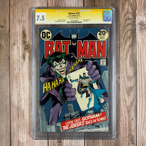 Batman #251 CGC 7.5 SS Signed by Neal Adams, ICONIC cover art by Neal Adams (Cert 0001)