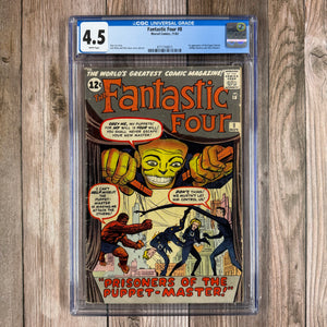 Fantastic Four #8 CGC 4.5 WP 1st Appearance of Puppet Master and Alicia Masters (Cert D4015)
