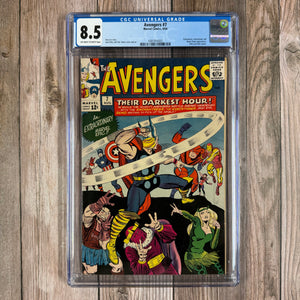 Avengers #7 CGC 8.5 1st appearance of Rick Jones as Bucky, Classic battle of the Avengers vs Enchantress, Loki, Skurge the Executioner and Baron Zemo (Cert 6003)