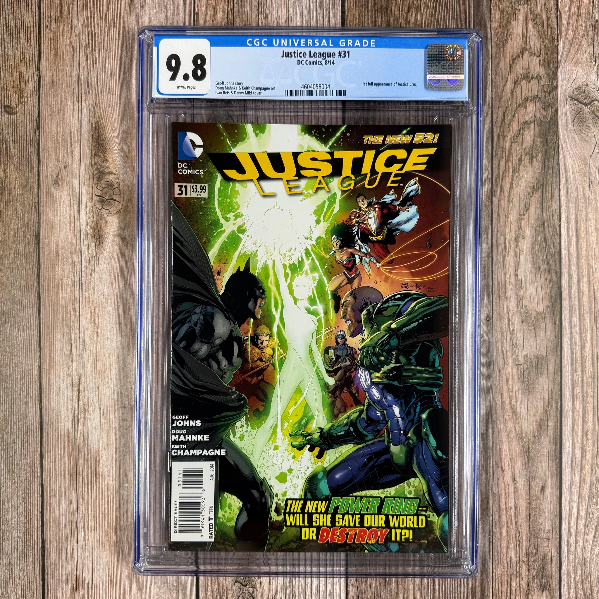 Justice League #31 CGC 9.8 WP 1st Full Appearance of Jessica Cruz