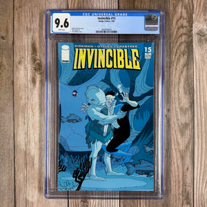 Invincible #15 CGC 9.6 WP Cory Walker Cover 1st appearance of the second Aquarus, LOW PRINT (Cert 8002)
