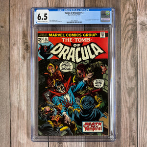 Tomb of Dracula #13 CGC 6.5 3rd appearance and origin of Blade, 1st Cameo Deacon Frost (Cert 8004)