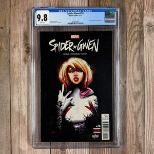 Spider-Gwen #24 CGC 9.8 WP COOL Cover art by Robbi Rodriguez, Gwen Stacy Becomes Gwenom (Cert 4001)