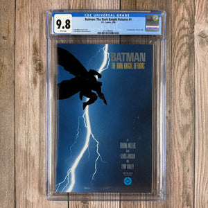 Batman: The Dark Knight Returns #1 CGC 9.8 WP ICONIC cover by Frank Miller, 1st appearance of Robin (Carrie Kelley), cameo appearance of the Mutants and the Mutant Leader (Cert 4001)