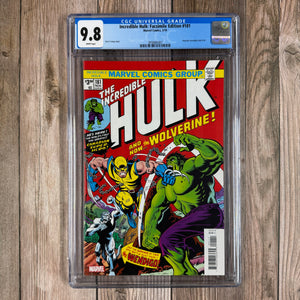 Incredible Hulk: Facsimile Edition #181 CGC 9.8 WP Reprints Incredible Hulk #181 (1974), featuring the 1st full appearance of Wolverine (Cert 5007)