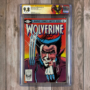 Wolverine Limited Series #1 CGC 9.8 WP Custom Label SS Signed by Chris Claremont , 1st Solo Wolverine Comic, 1st Appearance of Yukio & Cameo of Lord Shingen, ICONIC cover art by Frank Miller (Cert 1001)