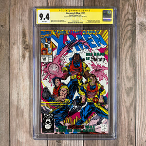 Uncanny X-Men #282 CGC 9.4 WP SS Signed by Chris Claremont and Stan Lee, 1st cameo team appearance of the X.S.E., the Xavier Security Enforcers: Bishop, Malcolm, Randall (Cert 3013)