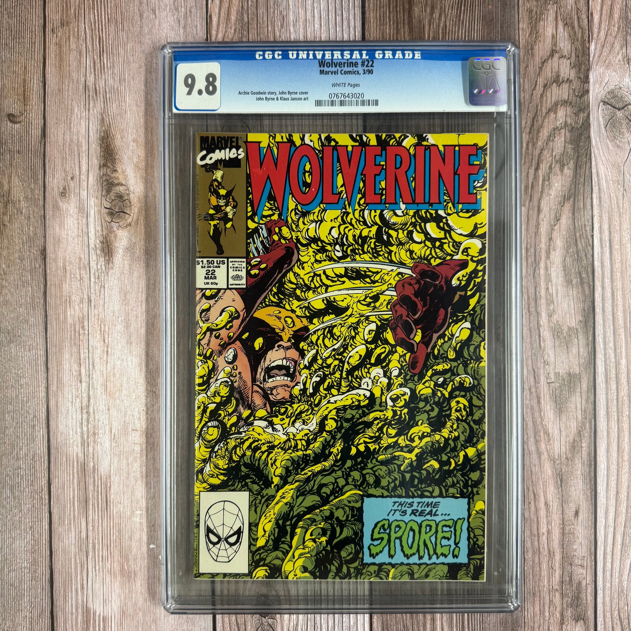 Wolverine #22 CGC 9.8 WP Cover art by John Byrne (Cert 3020