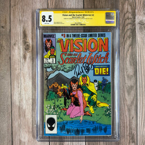 Vision and the Scarlet Witch #3 CGC 8.5 WP SS Signed by Elizabeth Olsen and Paul Bettany (Cert 8001)