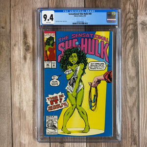 Sensational She-Hulk #40 CGC 9.4 WP ICONIC Cover Art by John Byrne (Cert 7004)