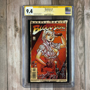 Bloodstone #4 CGC 9.4 WP SS Signed by Andy Lanning Cover Art by Michael Lopez, LOW PRINT RUN (Cert 5004)