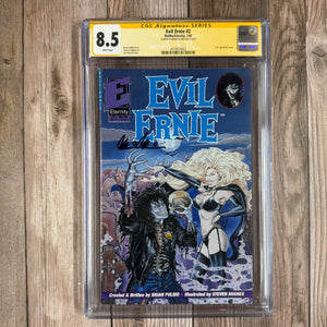 Evil Ernie #2 CGC 8.5 WP SS Signed by Brian Pulido 1st Lady Death Cover, 2nd Appearance of Evil Ernie, 1st Appearance of Smiley the Psychotic Button (Cert 0002)