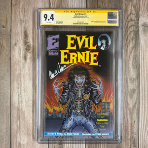 Evil Ernie #1 CGC 9.4 WP SS Signed by Brian Pulido, 1st Appearance of Lady Death, and Evil Ernie, First published work in the comic book industry by Brian Pulido (Cert 0001)