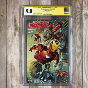 Invincible Iron Man #600 CGC 9.8 WP SS Signed by Robert Downey Jr. (Cert 6001)