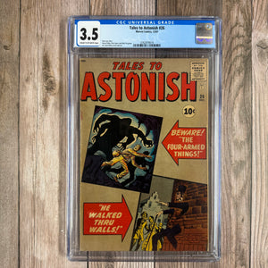 Tales to Astonish #26 CGC 3.5 Cover art by Jack Kirby (Cert 9019)