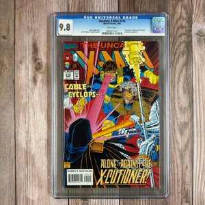 Uncanny X-Men #310 CGC 9.8 WP Cover Art by John Romita Jr and Dan Green, "Fleer Ultra" trading cards included. (Cert 1012)