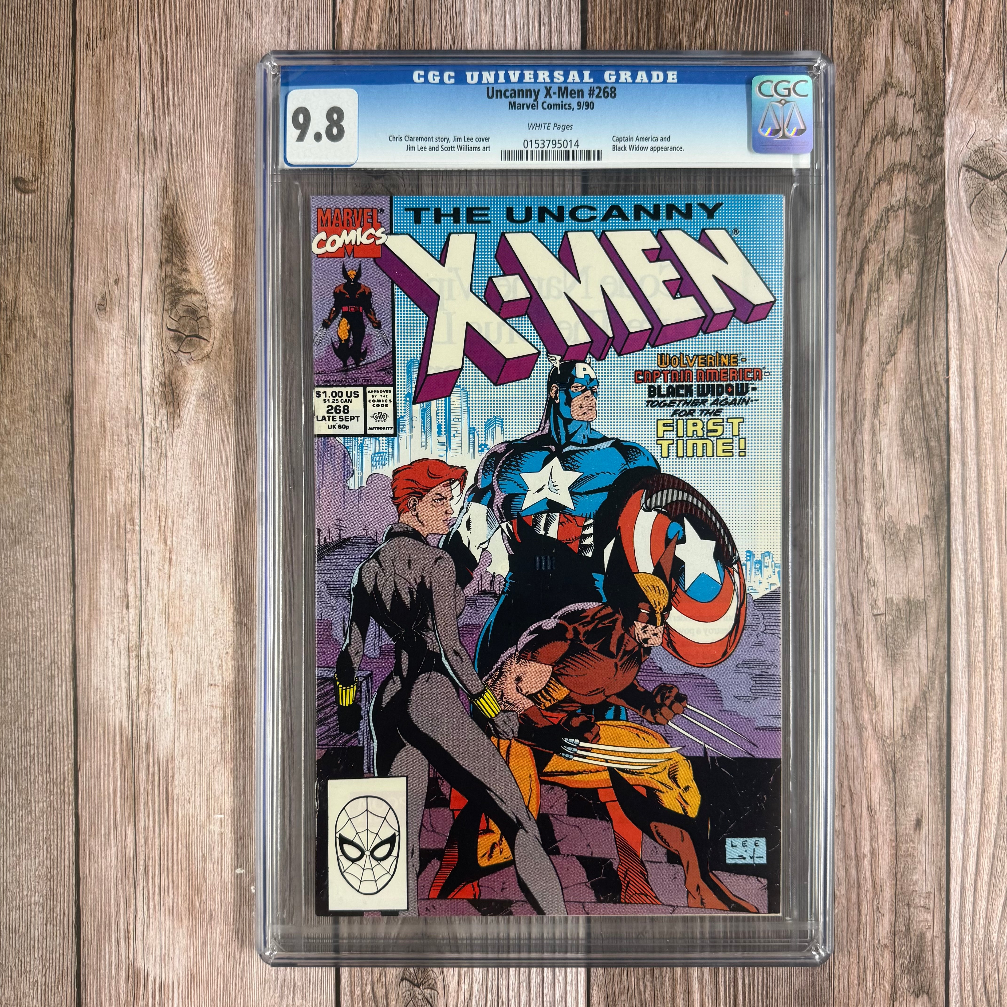 Uncanny X-Men #268 CGC 9.8 WP ICONIC Cover art by Jim Lee (Cert