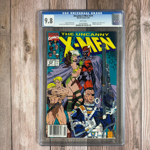 Uncanny X-Men #274 CGC 9.8 WP 1st Cover Appearance of Rogue Savage Land Costume NEWSSTAND EDITION (Cert 3003)