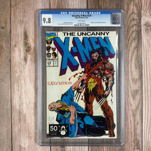 Uncanny X-Men #276 CGC 9.8 WP Cover art by Jim Lee and Scott Williams (Cert 0015)
