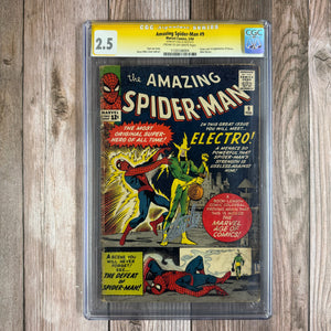 Amazing Spider-Man #9 CGC 2.5 SS Signed by Stan Lee 1st Appearance and Origin of Electro (Cert 8004)