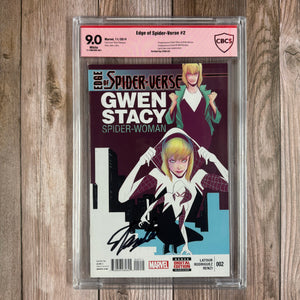 Edge of Spider-Verse #2 CBCS 9.0 WP Verified Signature of Stan Lee, 1st Appearance of Spider-Gwen, Em Jay Watson and Mary Janes (Cert 004)
