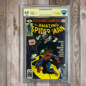 Amazing Spider-Man #194 CBCS 4.5 Old Label, Verified Signature of Stan Lee 1st Appearance of Black Cat (Cert 002)
