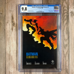Batman: The Dark Knight Returns #4 CGC 9.8 WP Death of Alfred, CLASSIC Cover art by Frank Miller (Cert 8007)