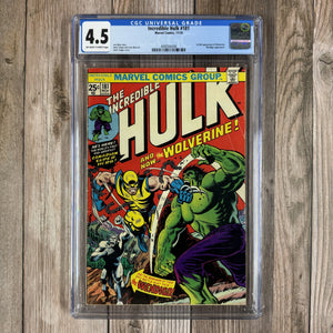 Incredible Hulk #181 CGC 4.5 1st full appearance of Wolverine, final page cameo in issue #180 (Cert 6006)