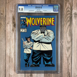 Wolverine #8 CGC 9.8 WP Iconic cover art by John Buscema featuring Wolverine and the Hulk as his Joe Fixit persona (Cert 6031)